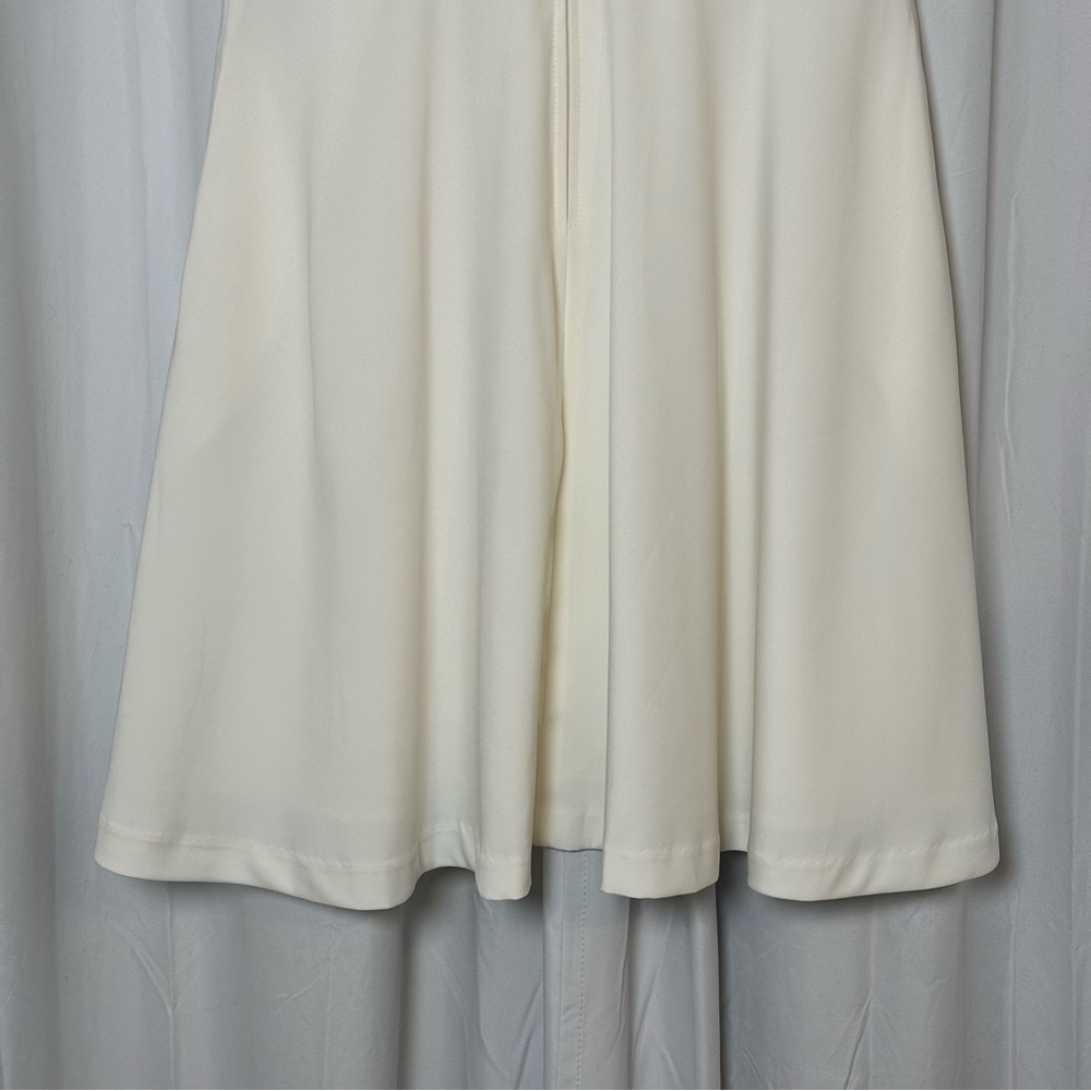 Belle Badgley Mischka Lace Bodice Fit Flare Dress Size 10 Black White - Picture 11 of 13